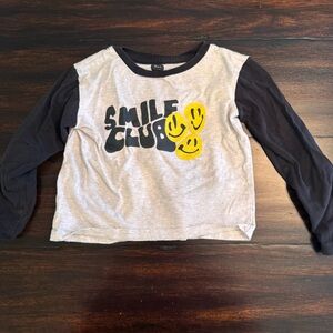 Dot Australia Kids Long Sleeve Tee - Gray and Black Size 3T